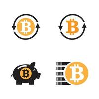 Bitcoin logotyp illustration vektor