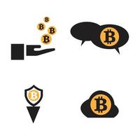 Bitcoin logotyp illustration vektor