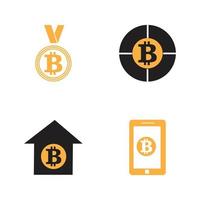 Bitcoin logotyp illustration vektor