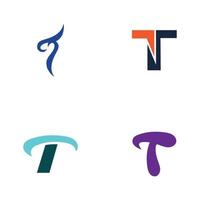 Buchstabe t Logo Vorlage Vektor Icon Design