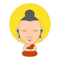 ClipArt av Buddhas herre med tecknad design vektor