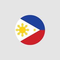 den nationella filippinska flaggan, officiella färger och proportioner korrekt. vektor illustration. eps10.