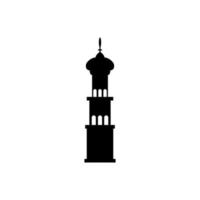 Moschee-Turm-Symbol isoliert auf weißem Hintergrund. Vektor-Illustration. Folge10 vektor