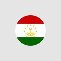 Tadzjikistans nationella flagga, officiella färger och proportioner korrekt. vektor illustration. eps10.