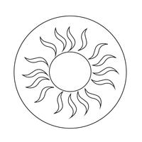 Sonne-Symbol vektor