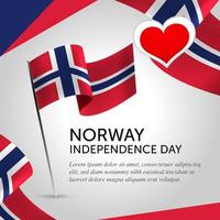 Feier zum norwegischen Unabhängigkeitstag. Banner, Grußkarte, Flyer-Design. Poster-Template-Design vektor