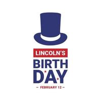 Alles Gute zum Geburtstag von Lincoln vektor