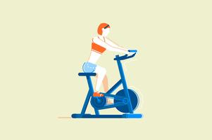 Gym fitness träning platt illustration vektor