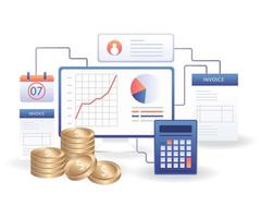 Rechnungsbericht Datenanalyse vektor