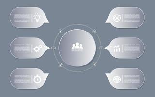 kreatives konzept infografik für die visualisierung von geschäftsdaten vektor