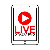 Live Streaming online tecken vektor design