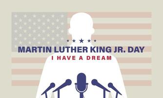 Martin Luther King jr. Tag Hintergrund. Banner, Poster, Grußkarte. vektor