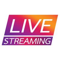 Live Streaming online tecken vektor design