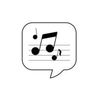 musikaliska noter, melodiinställningar vektorikon för musikappar och webbplatser. vektor