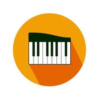 Klaviertastatur Vektor farbiges Symbol isoliert auf weißem Hintergrund