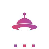 UFO-Logo-Vektordesign. vektor