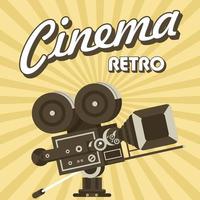 Vintage Filmkamera. Plakat im Vintage-Stil. Retro-Kino. vektor