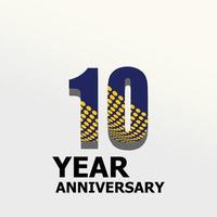 10-jähriges Jubiläum Logo Vektor Vorlage Design Illustration elegant