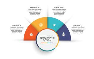 steg affärsdata visualisering tidslinje process infographic malldesign med ikoner vektor