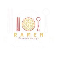 ramen logo design line art vektor illustration design kreativ natur minimalistisch monoline umriss linear einfach modern