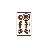 Kaffee Café Logo Design Illustration Vektorgrafik Premium Espresso Cappuccino Monoline einfache Kunstlinie vektor