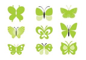 Grüner Schmetterling Vektor Pack