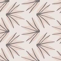 geometrische tropische blätter nahtloses muster im skandinavischen stil. Zeitgenössische tropische Palmblatt-Doodle-Vektorillustration. vektor