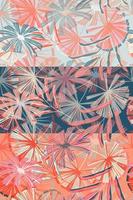 satz tropischer palmblätter nahtloses muster. botanische Tapete mit abstrakten Dschungelblättern. vektor