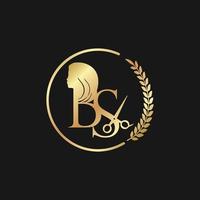 bs-Alphabet goldenes Logo-Design vektor