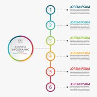 Visualisierung von Geschäftsdaten. Infographik Timeline Icons für abstrakte Hintergrundvorlage vektor