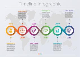 Visualisierung von Geschäftsdaten. Infographik Timeline Icons für abstrakte Hintergrundvorlage vektor