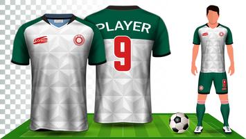 Fußball Jersey und Fußball Kit Präsentation Mockup Vorlage. vektor