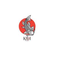 Fisch-Koi-Logo und Symbolvektorbild vektor