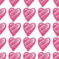 rosa hjärtan seamless mönster. alla hjärtans dag bakgrund. 14 februari bakgrund. vektor