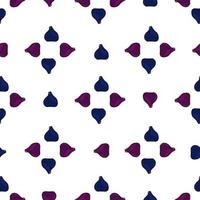 geometrisk stil seamless mönster med lila och blå fikon prydnad. isolerad frukt bakgrund. vit bakgrund. vektor