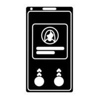 glyph mobiltelefon ikon. smartphone symbol. enkel vektorillustration isolerade vektor