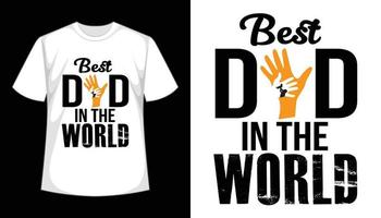 bästa pappa i världen typografi t-shirt design vektor