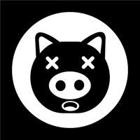 Süße Schwein-Symbol vektor