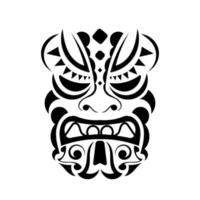 mask ansikte tatuering prydnad maori stil. traditionell afrikansk ritualmask. tiki moko. vektor