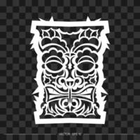 Wikingergesicht aus Mustern. die Kontur des Gesichts oder der Maske eines Kriegers. polynesische, hawaiianische oder Maori-Muster. für T-Shirts und Drucke. Vektor-Illustration. vektor