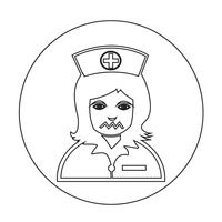 Sjuksköterskans ikon vektor