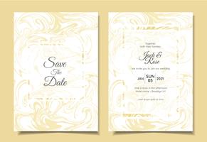 Modern Bröllopsinbjudan Set Vätska Marmor Texturer Lyxfärger. Trendig bakgrund Flerfunktionskort mall som affisch, omslag, bok, etc. vektor