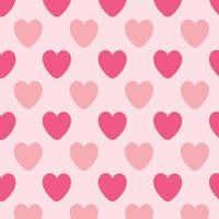 nahtlose Muster mit roten und rosa Herzen. nahtloser Hintergrund mit Herzen. Valentinstag. Geschenkverpackung, Ausdrucke, Stoff, süßer Hintergrund für eine Karte vektor