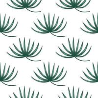 dekorativa sömlösa doodle mönster med abstrakt grön tropisk bush prydnad. vit bakgrund. vektor