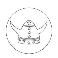 Wikingerhelm-Symbol vektor