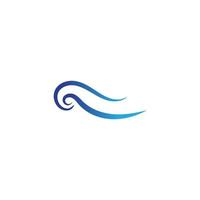 Wasserwellen-Logo-Design-Vorlage vektor