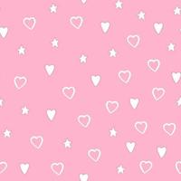 einfache Herzen formen nahtloses Muster auf rosa Hintergrund. valentinstag tapete. 14. februar hintergrund vektor
