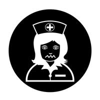 Sjuksköterskans ikon vektor