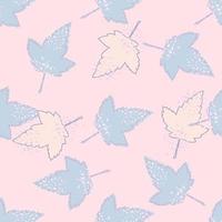abstrakte Ahornblätter nahtloses Muster auf rosa Hintergrund. süße herbstblatttapete. dekorative Kulisse für Stoffdesign vektor