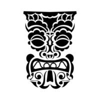 Maske der alten Stämme der Stämme. Mustergesicht im polynesischen oder Maori-Stil. gut für Drucke, Tattoos und T-Shirts. isoliert. Vektor-Illustration. vektor